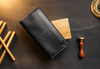 The Obsidian-One Tone Leather Long Wallet