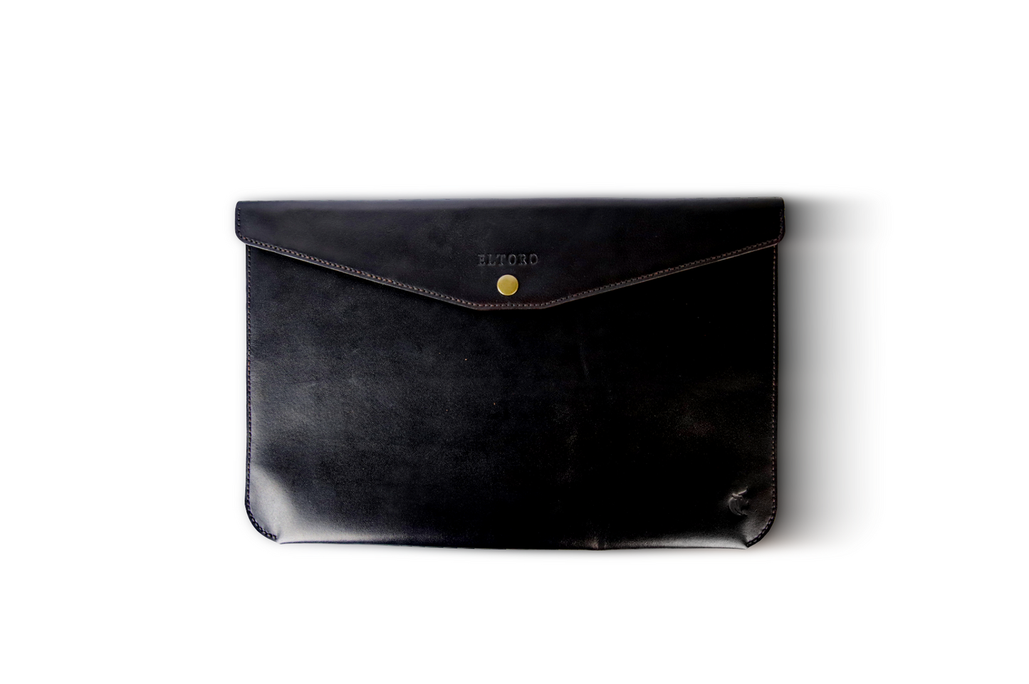 The Nomad-Simple Leather Laptop Sleeve in Black