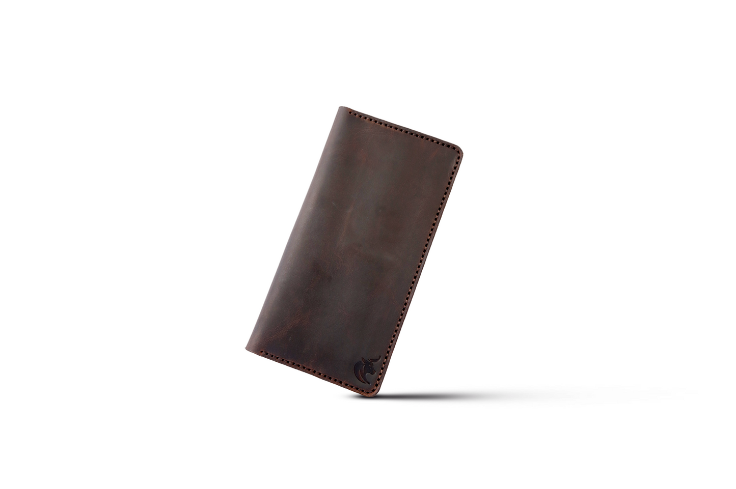 The Timber-Full‑Grain Pull‑Up Leather Long Wallet – Handcrafted