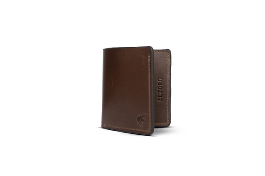 The Orion-Vertical Bifold Wallet Brown
