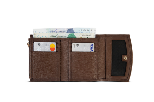 Celeste-Ladies Leather Wallet Brown