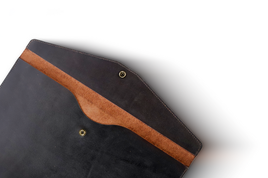 The Nomad-Simple Leather Laptop Sleeve in Black