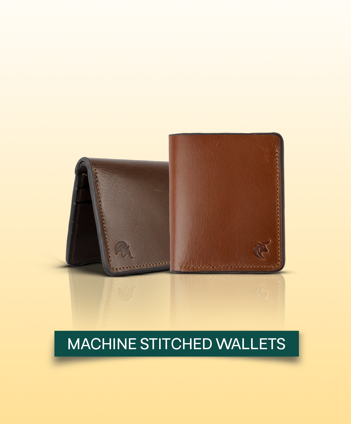 Machine Stitched Leather Wallets