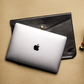 The Nomad-Simple Leather Laptop Sleeve in Black