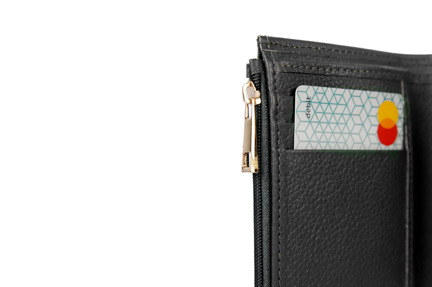 Isra-Ladies Leather Wallet Black