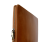 The Sentinal-Leather Zipper Laptop Sleeve Brown