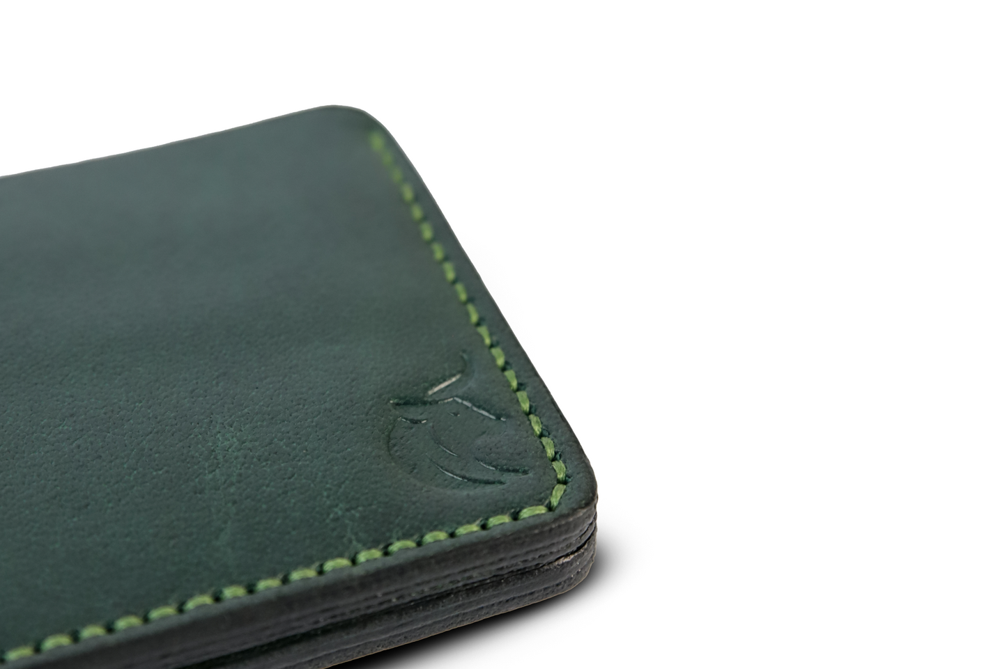 The Odessey-Handcrafted Green Bifold Wallet