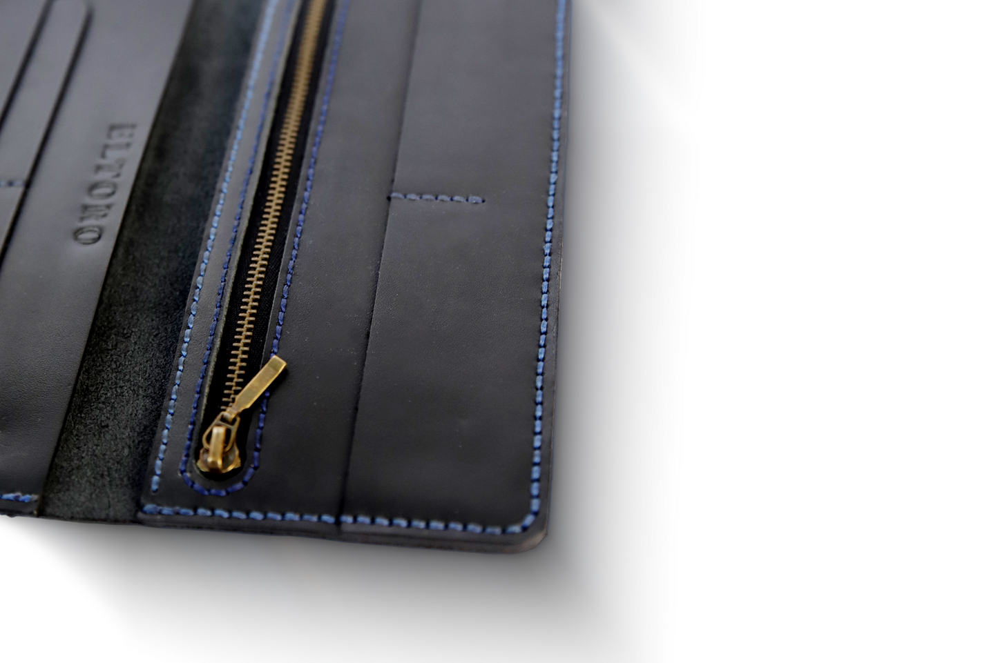 The Obsidian-One Tone Leather Long Wallet