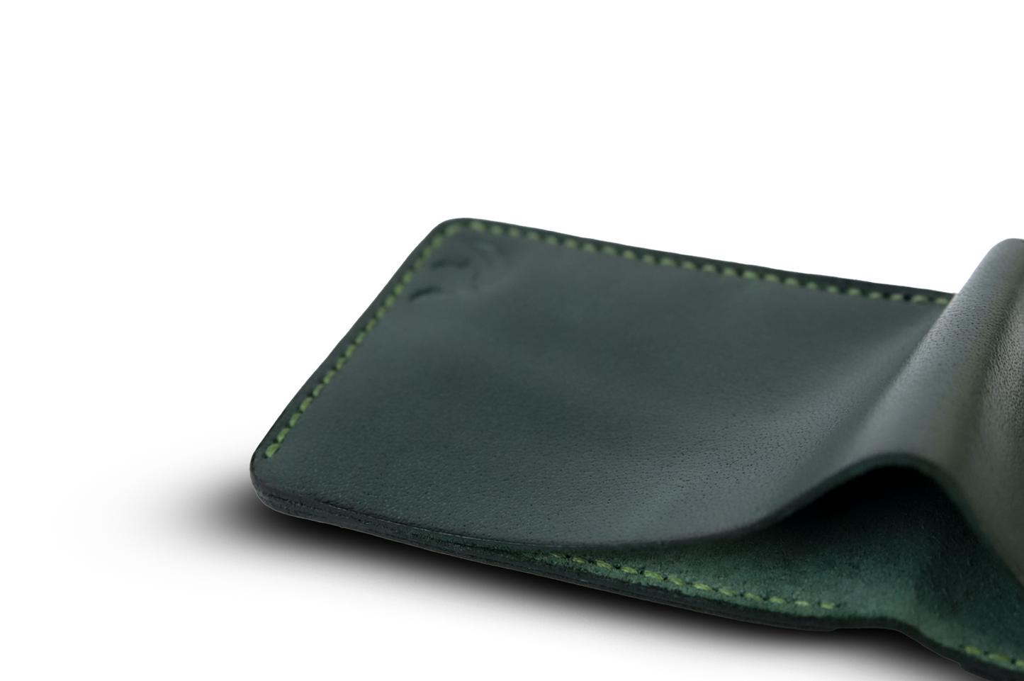 The Odessey-Handcrafted Green Bifold Wallet