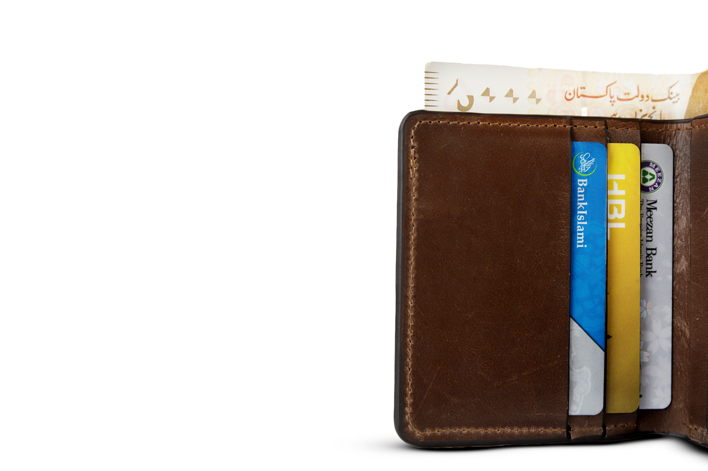 The Orion-Vertical Bifold Wallet Brown